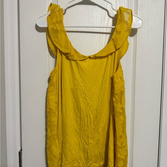 Yellow Ruffled Women's Top - Picture 3 of 5